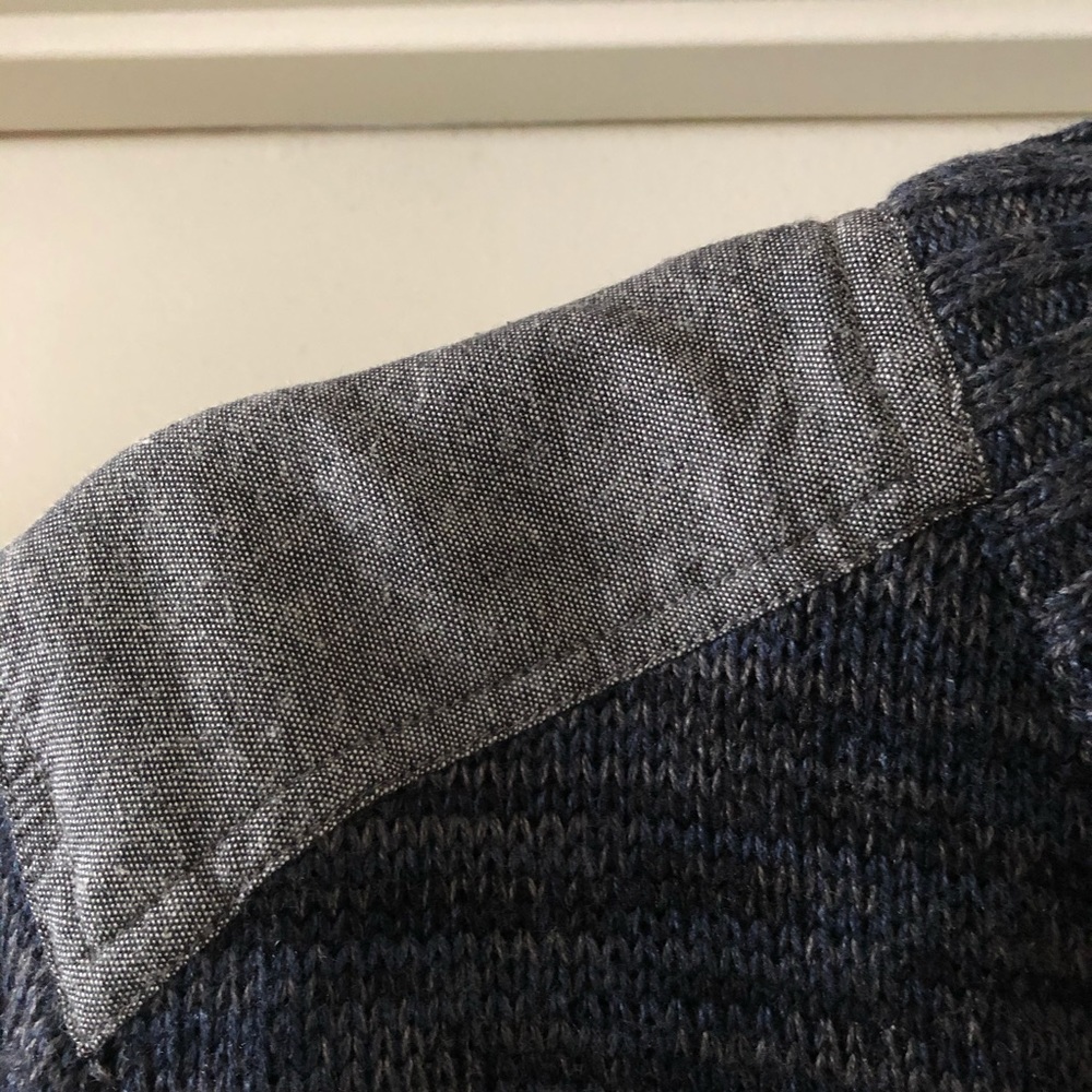 Method Cable Knit Navy And Grey Pullover Sweater - image 4